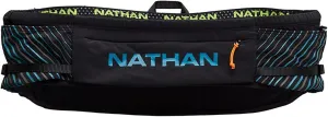 Nathan Running Belt Pinnacle Hydration Waistbelt/WaistPack. Includes Soft Flask, Storage, Zipper Pocket. For Running, Hiking Fanny Pack. No Bounce! (L/XL, Black/Blue)