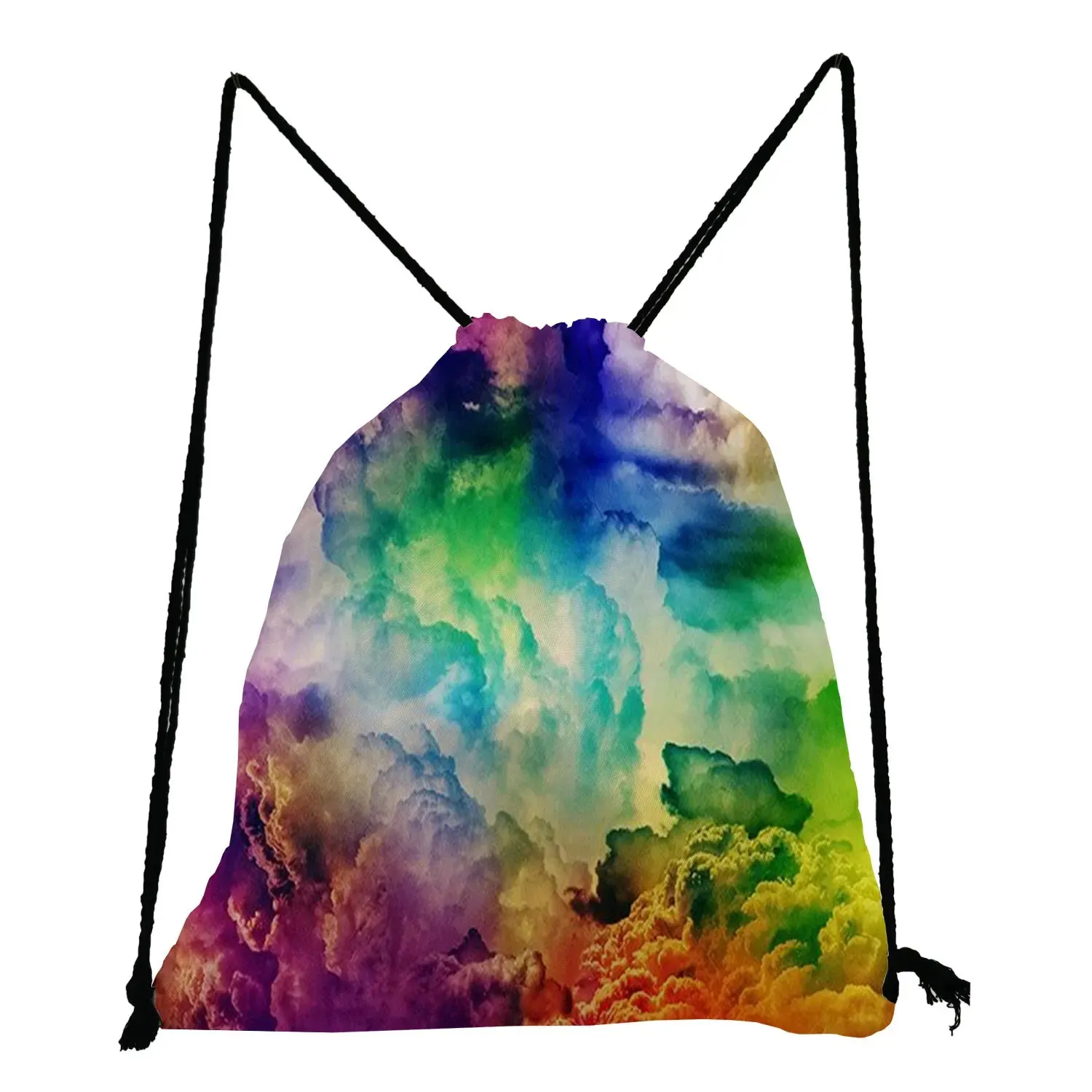 New Trend Colorful Fashion Print Backpacks For Students Rainbow Colors Art Creativity Women Drawstring Pocket Notebook Shoes Bag