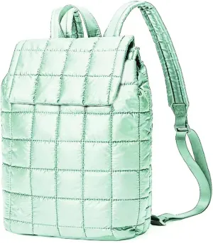 Niumike 10L Quilted Casual Daypacks Lightweight Shoulder Bag Solid Color Waterproof Nylon Flap Backpack for Traveling Hiking