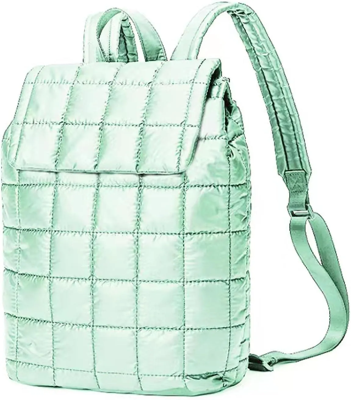 Niumike 10L Quilted Casual Daypacks Lightweight Shoulder Bag Solid Color Waterproof Nylon Flap Backpack for Traveling Hiking