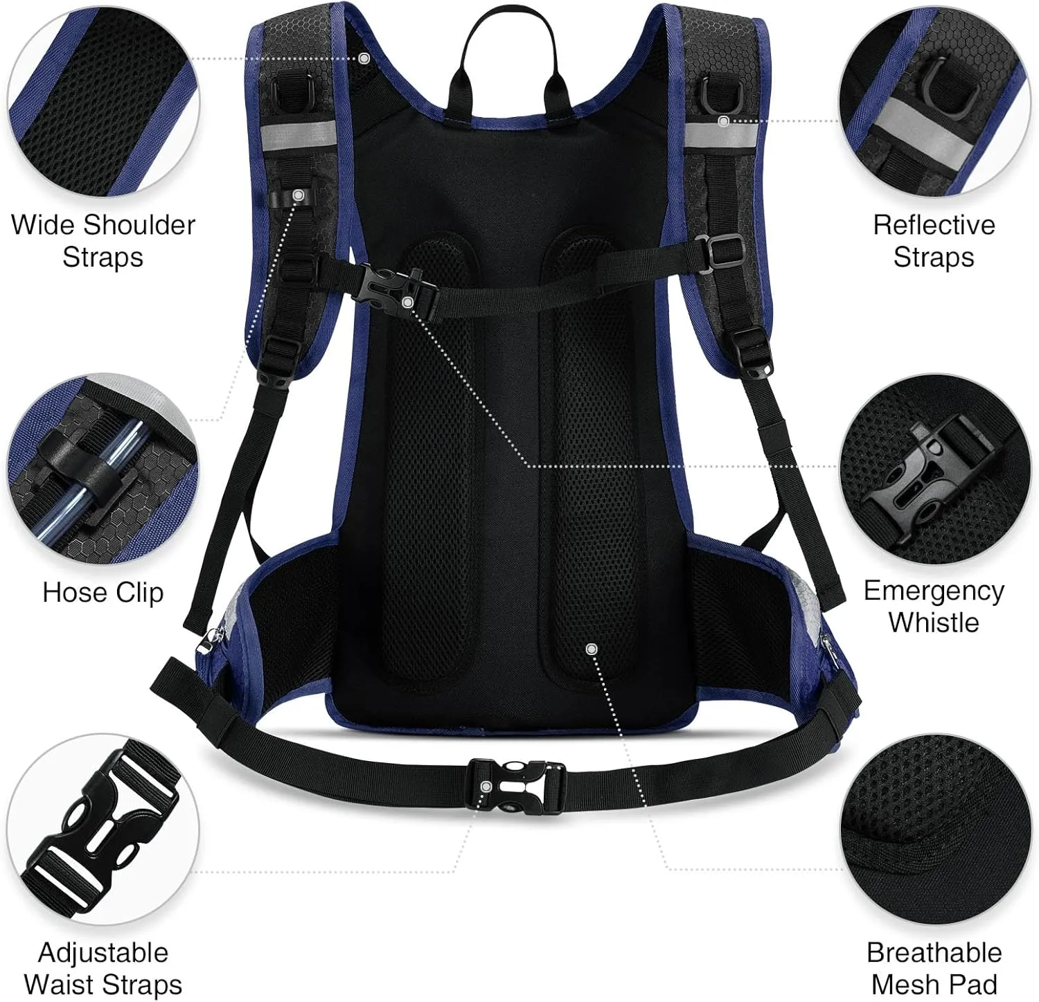 NOOLA Hydration Backpack, Insulated Hiking Water Backpack with 3L TPU Water Bladder for Men Women, Running Hydration Pack Hydro Daypack for Hiking, Trail, Running, Marathons Race, Cycling