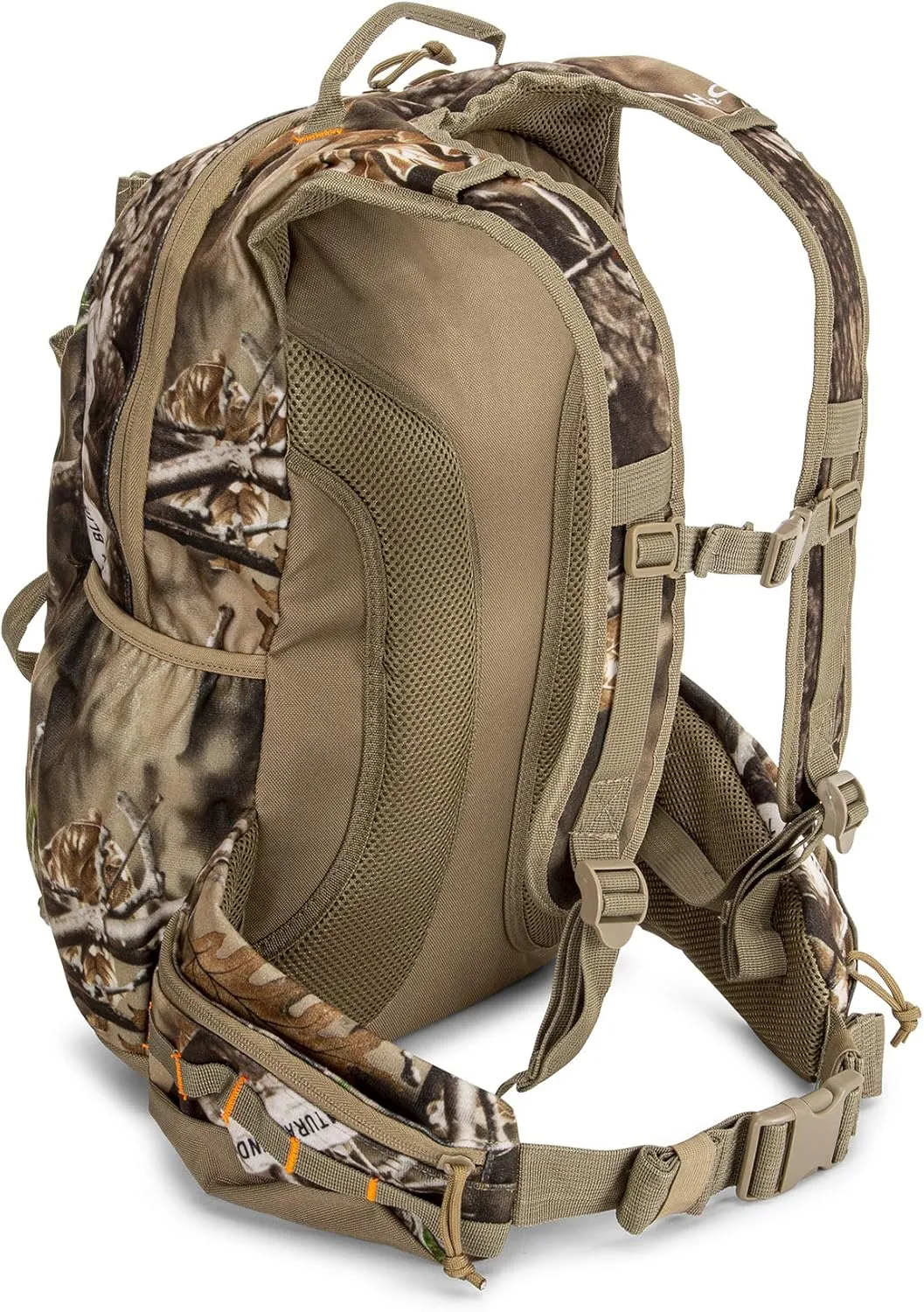 North Mountain Gear Camouflage Hunting Backpack Waterproof Bow and Rifle Compatible Hunting Bag (Woodland Brown Camouflage) Large