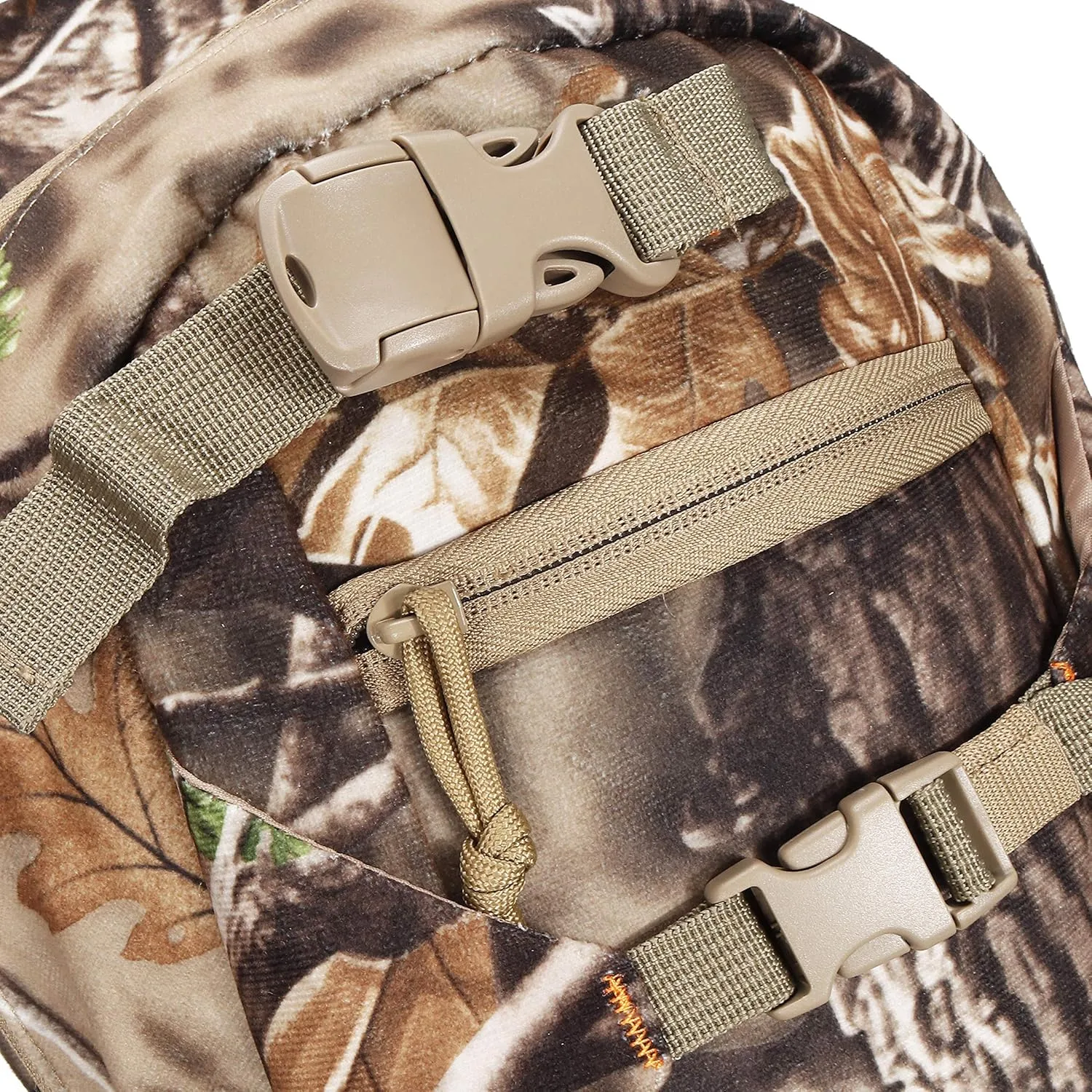 North Mountain Gear Camouflage Hunting Backpack Waterproof Bow and Rifle Compatible Hunting Bag (Woodland Brown Camouflage) Large