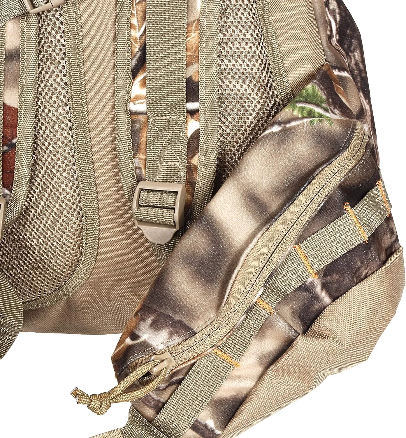 North Mountain Gear Camouflage Hunting Backpack Waterproof Bow and Rifle Compatible Hunting Bag (Woodland Brown Camouflage) Large