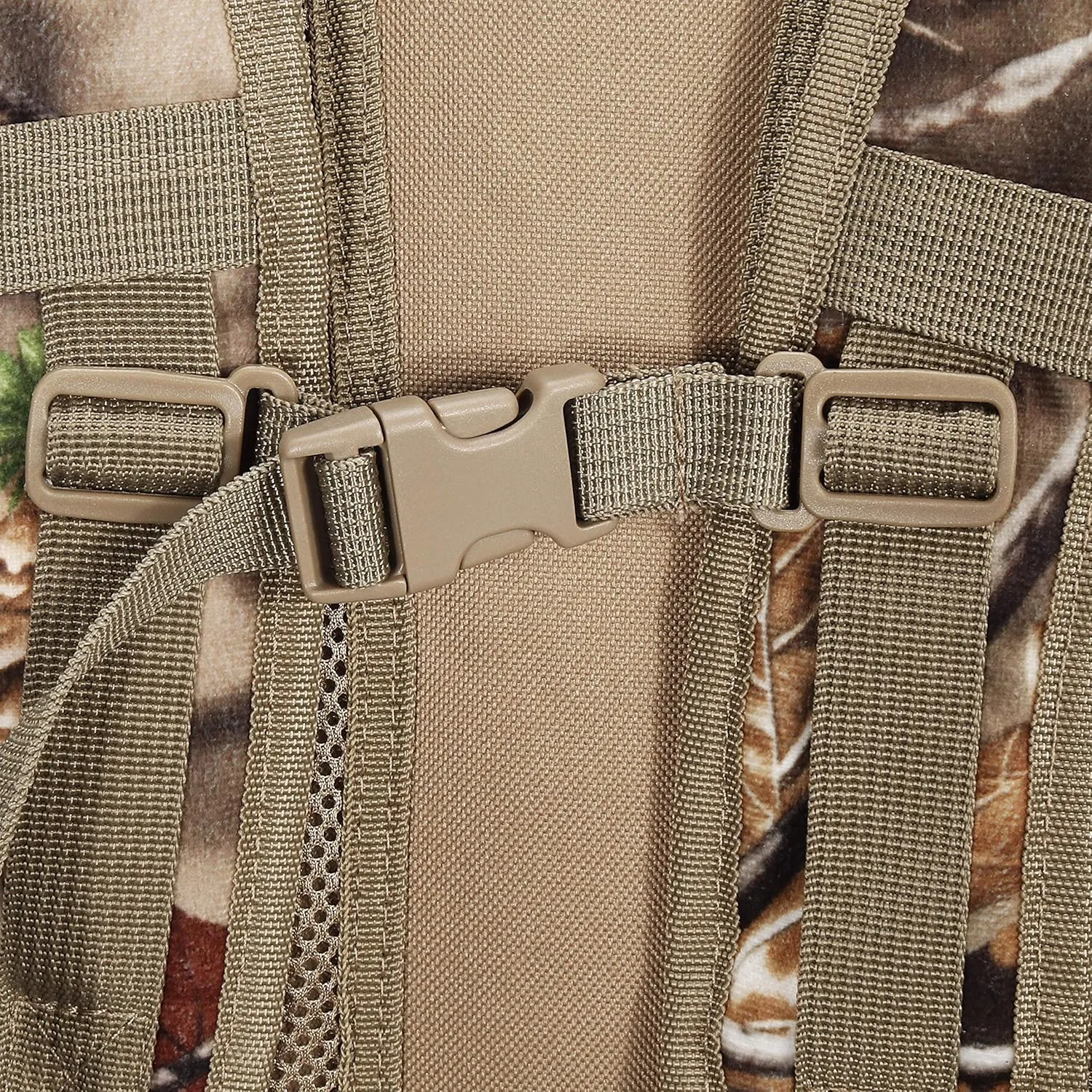 North Mountain Gear Camouflage Hunting Backpack Waterproof Bow and Rifle Compatible Hunting Bag (Woodland Brown Camouflage) Large