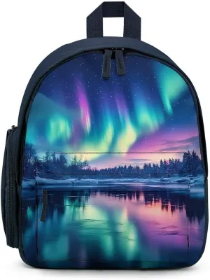 Northern Lights Backpack Small Shoulder Bag Travel Bag Casual Daybacks Handbags One Size