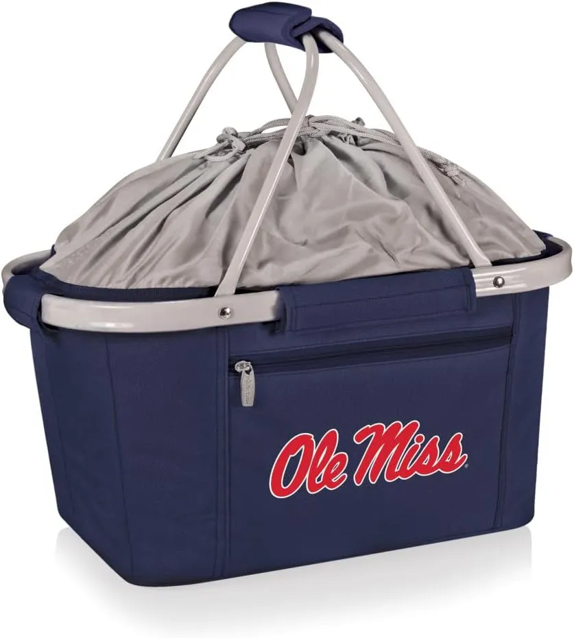 Ole Miss Rebels - Metro Basket Collapsible Cooler Tote, (Navy Blue)