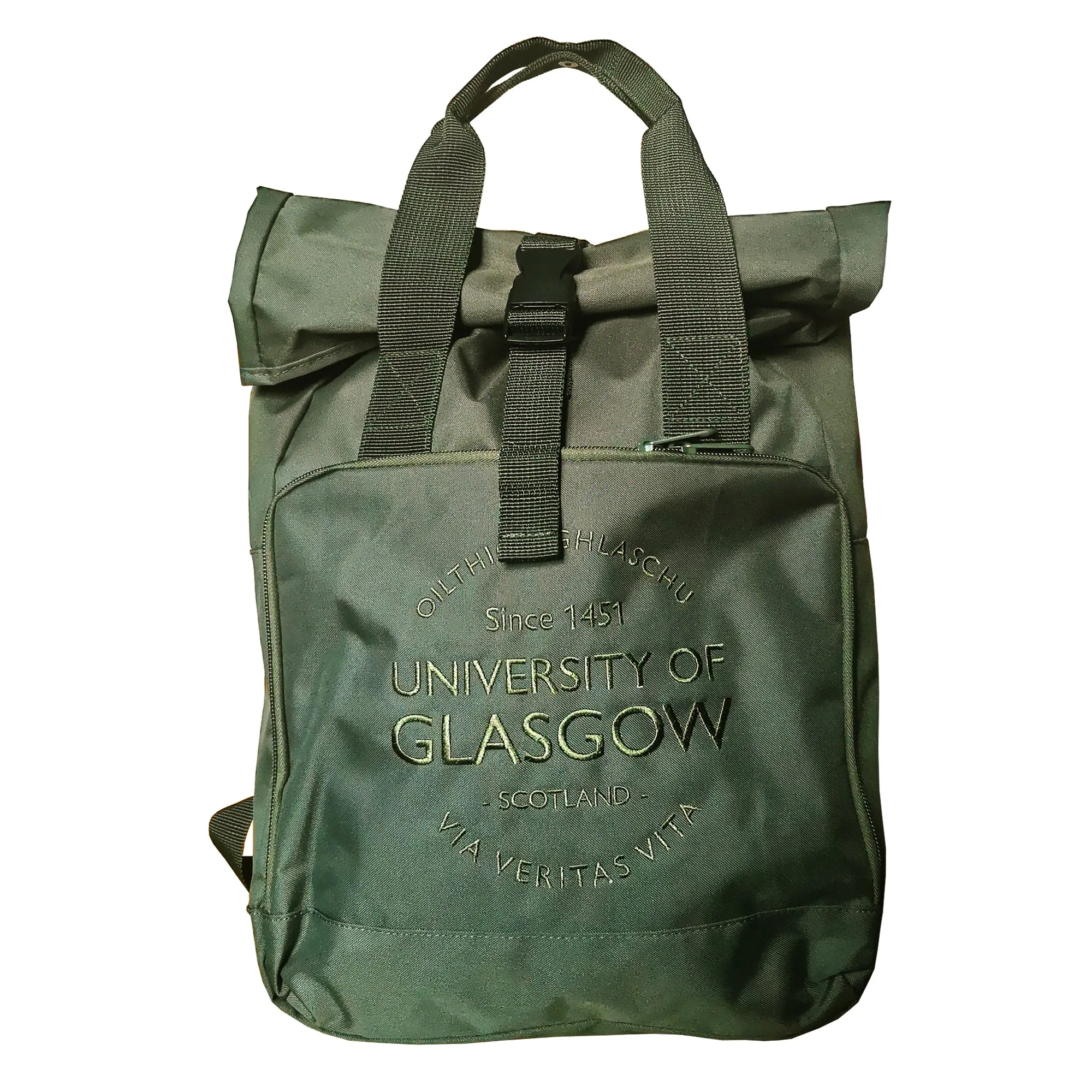 Olive Roll Top Backpack