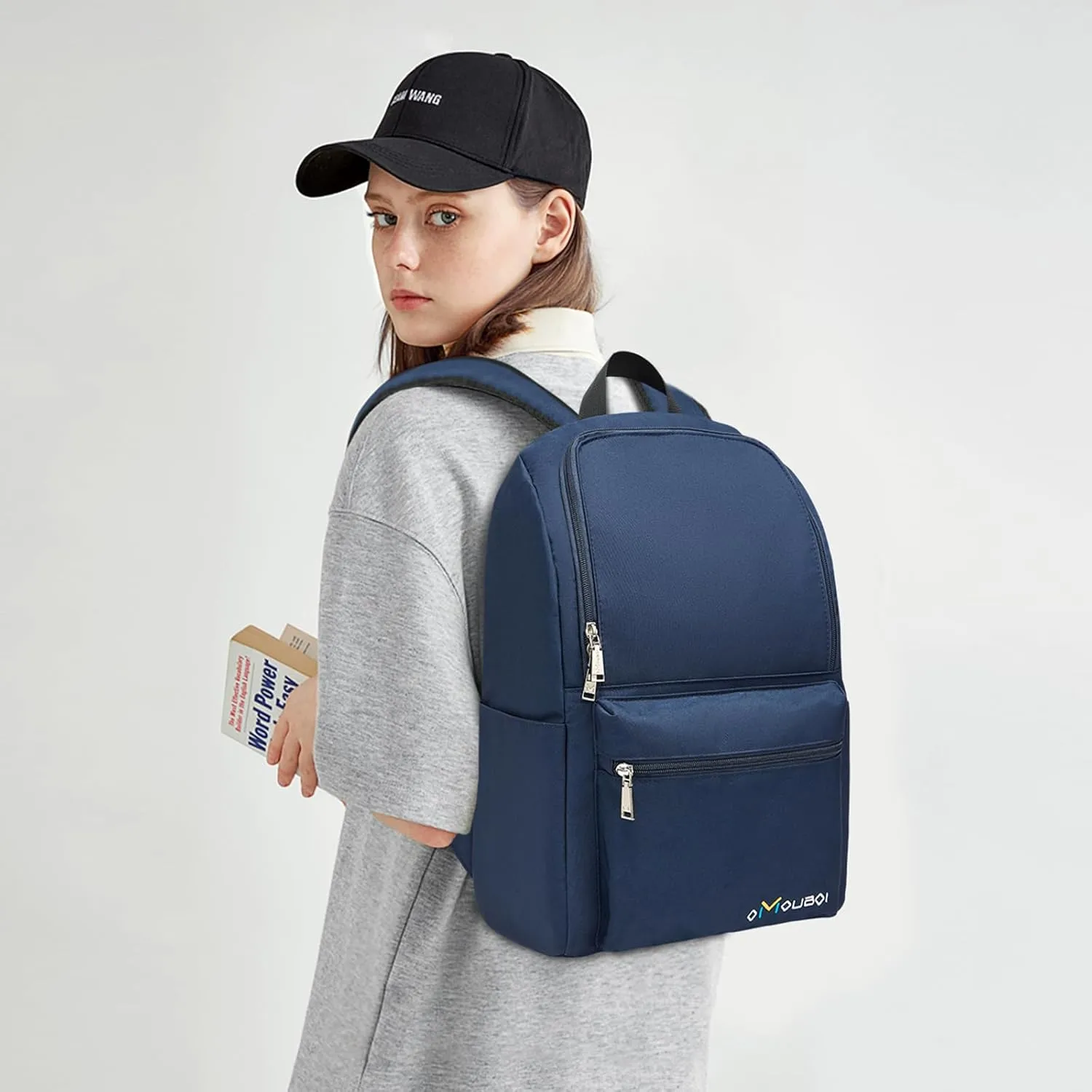 OMOUBOI Casual Daypacks Superbreak Backpack 14 inch Laptop Backpack for Women & Men Fits Tourism Business (Darkblue)