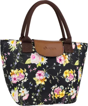 opux Lunch Bag Women, Insulated Lunch Box For Women, Large Womens Lunch Tote Work Office, Cute Soft Cooler Food Meal Prep Organizer, Cute Floral Lunch Purse Picnic Travel Beach, Flower Black