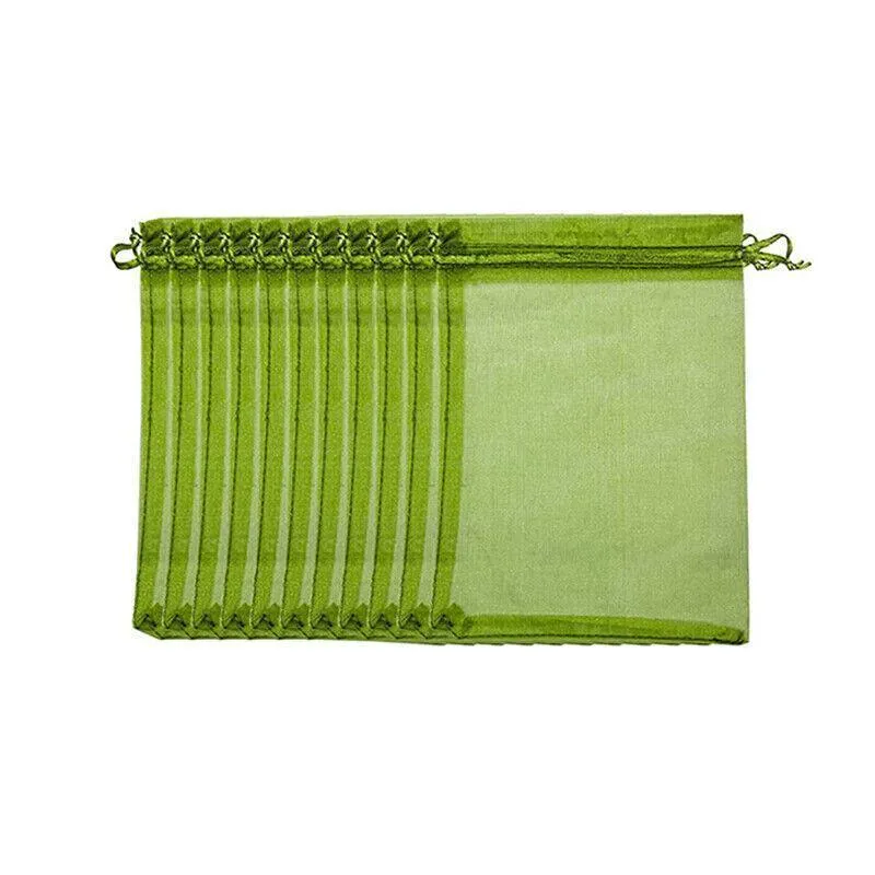 Organza Fruit Protection Bags 50-100PCS 3Sizes Green