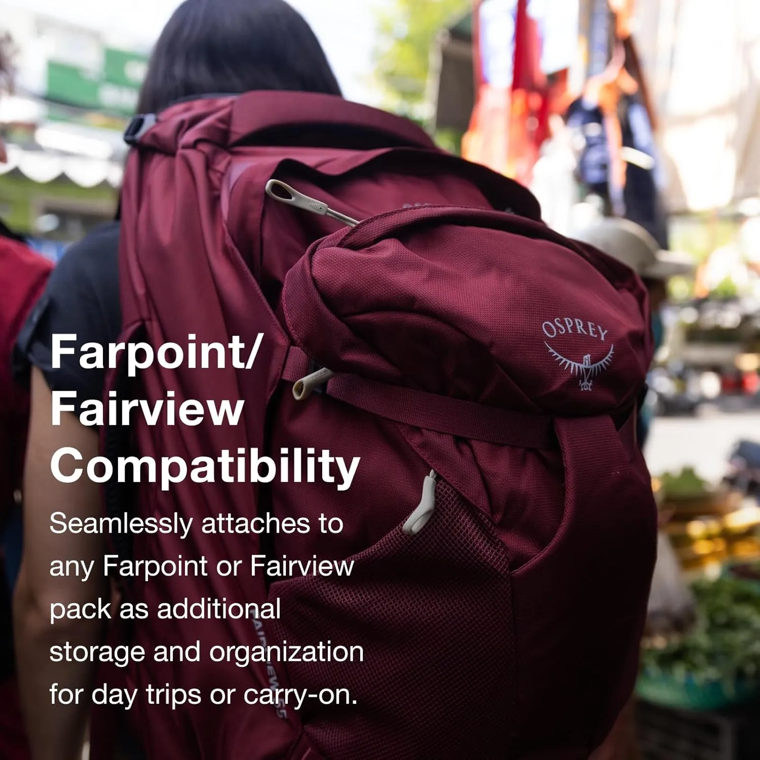 Osprey Farpoint Fairview Unisex Travel Daypack, Black