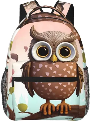 Owl Lover Backpack for Men Women Casual Daypack Laptop Backpack Computer Bag Travel Laptop Bag