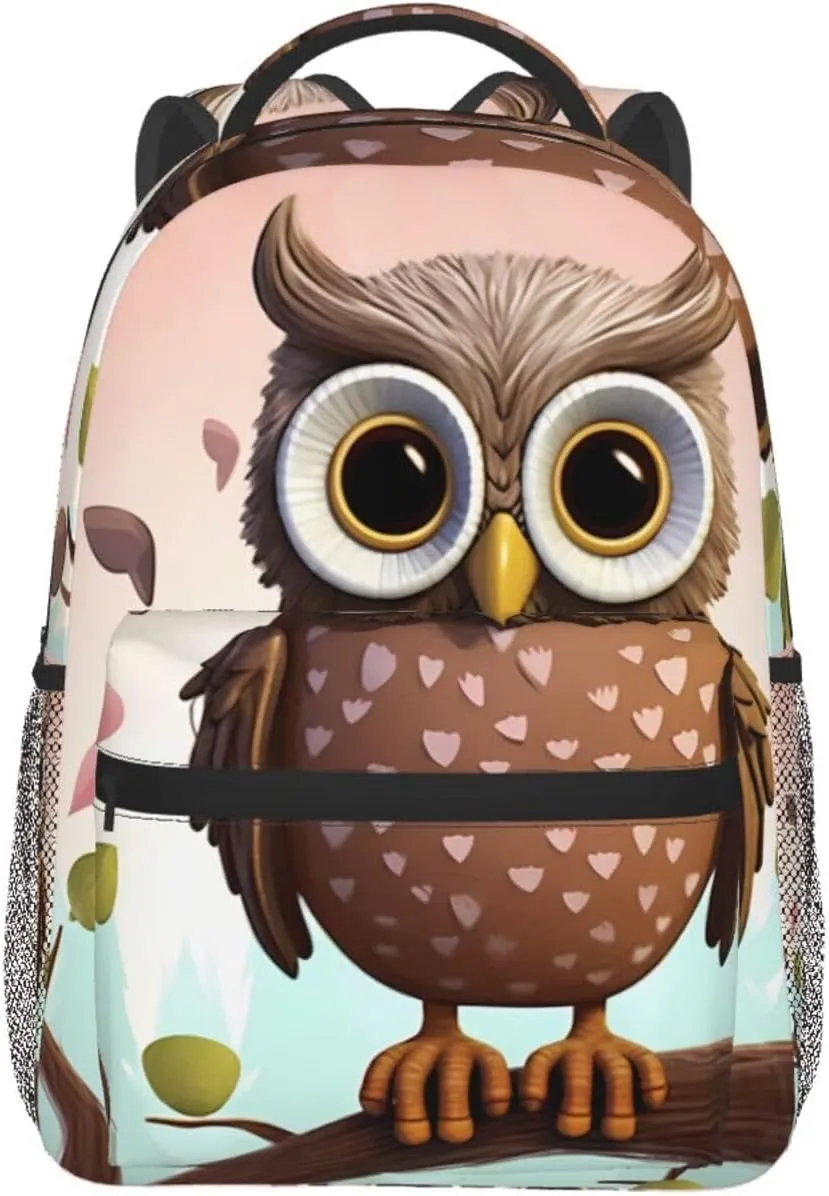 Owl Lover Backpack for Men Women Casual Daypack Laptop Backpack Computer Bag Travel Laptop Bag