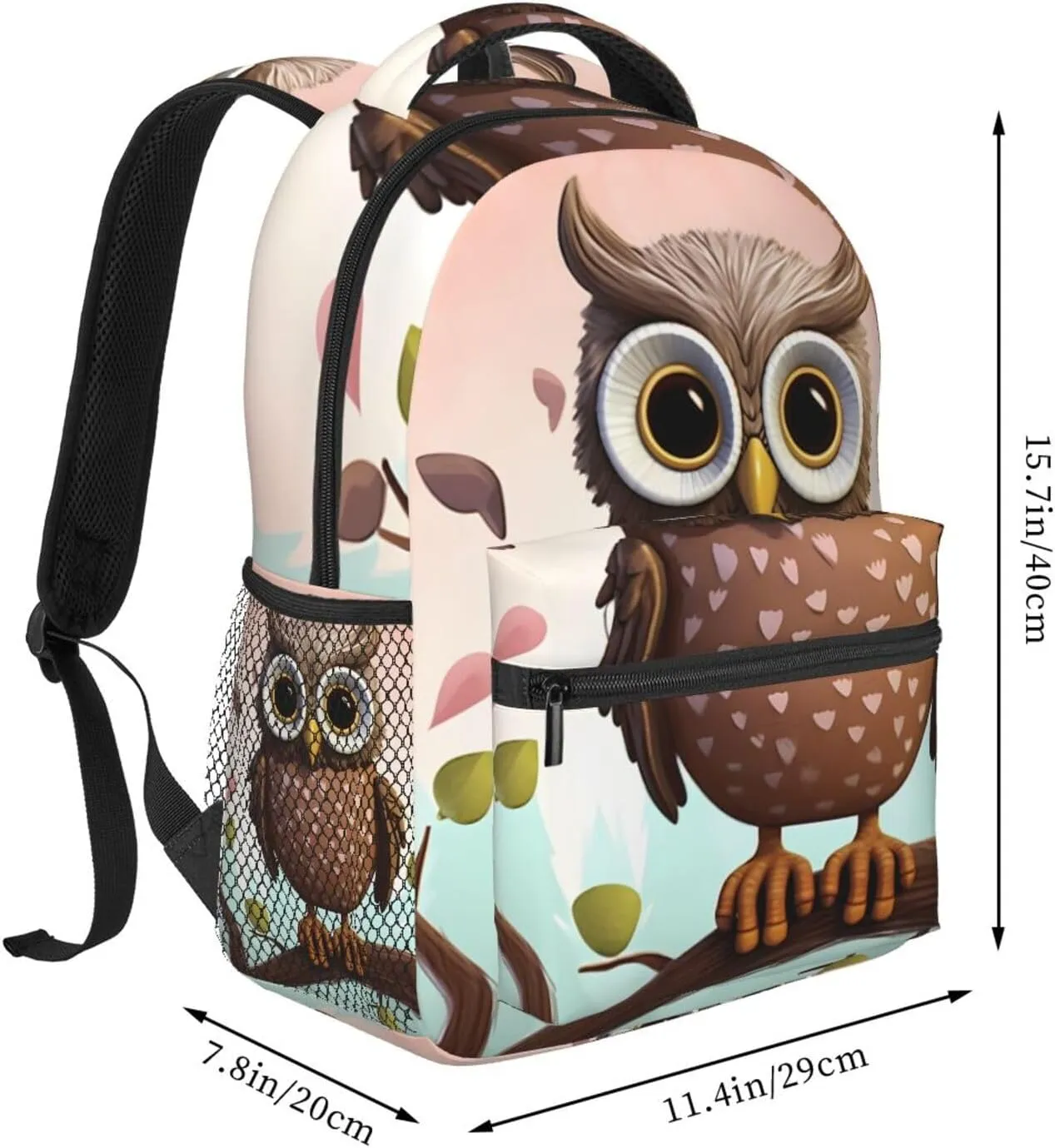 Owl Lover Backpack for Men Women Casual Daypack Laptop Backpack Computer Bag Travel Laptop Bag