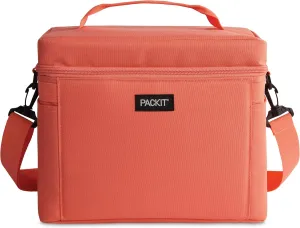 PackIt Freezable Newport Cooler, Collapsible, Reusable, Built with ECOFREEZE Technology, Wide Top Opening, Double Zip Closure, with Adjustable & Removable Shoulder Straps for Easy Carrying