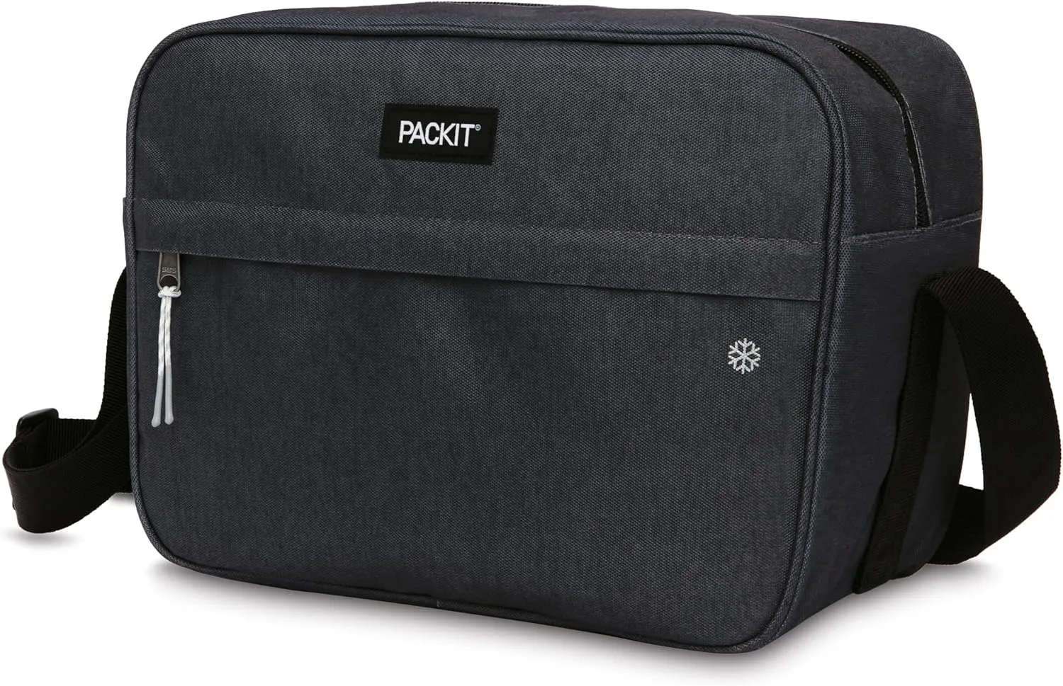PackIt Freezable Zuma Can Cooler, Built with EcoFreeze Technology, Collapsible, Reusable, Zip Closure with Adjustable Shoulder Strap, Fits 15, 12 Oz Cans