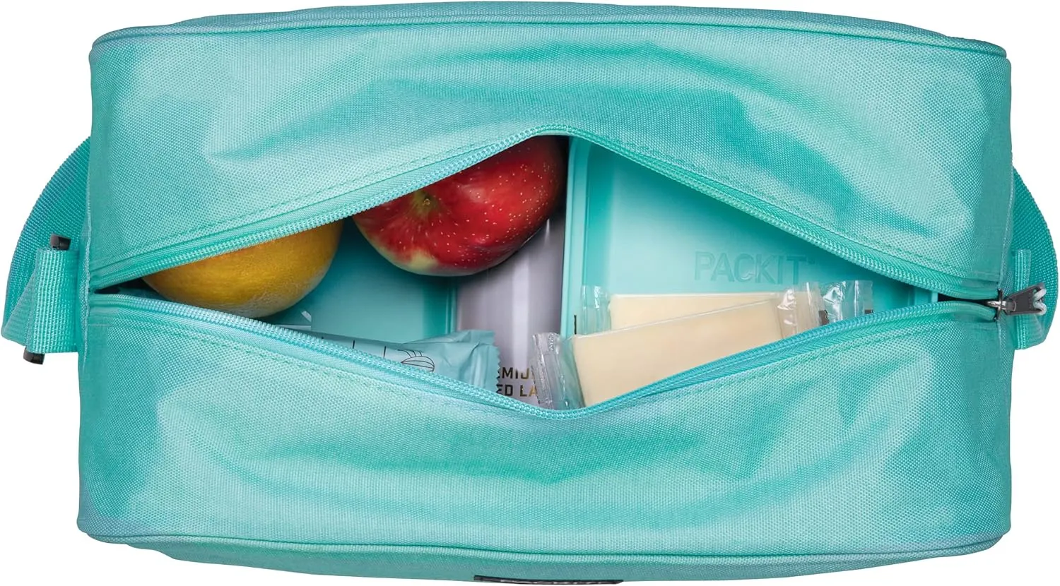 PackIt Freezable Zuma Can Cooler, Built with EcoFreeze Technology, Collapsible, Reusable, Zip Closure with Adjustable Shoulder Strap, Fits 15, 12 Oz Cans