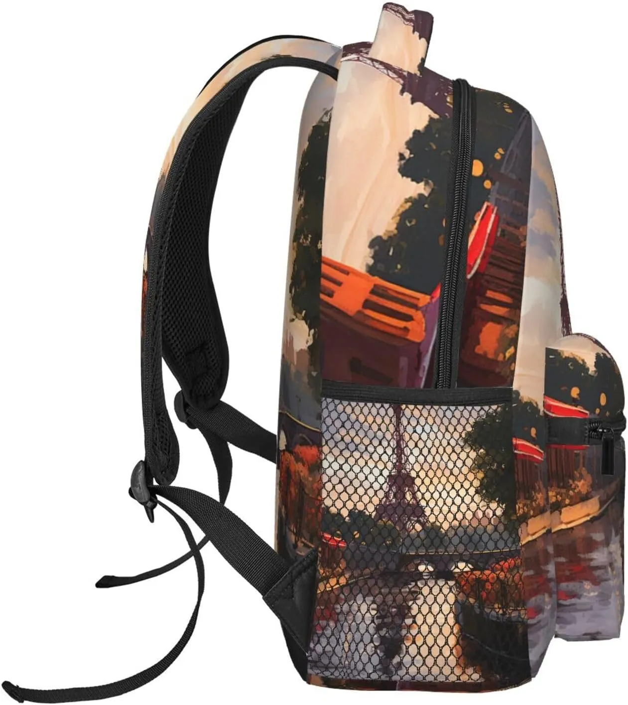 Paris Nature Scenery Backpack for Men Women Casual Daypack Laptop Backpack Computer Bag Travel Laptop Bag