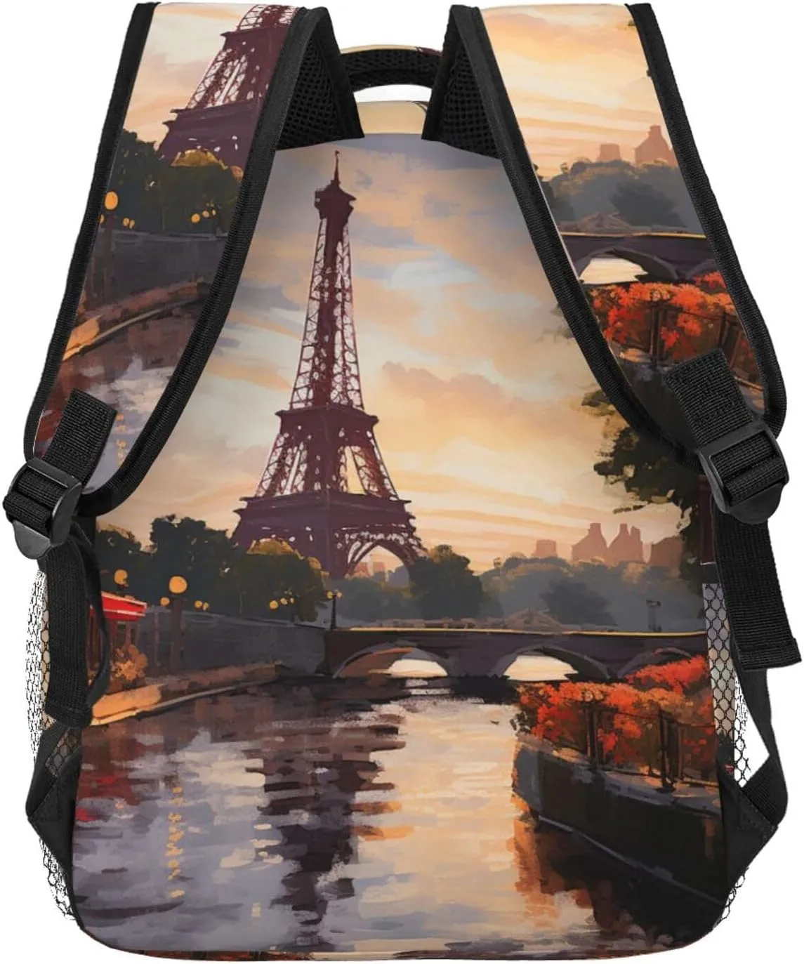 Paris Nature Scenery Backpack for Men Women Casual Daypack Laptop Backpack Computer Bag Travel Laptop Bag
