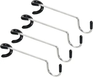 PATIKIL Camping Lantern Hook Hanger, 4 Pack Camping Equipment Non-Slip Tent Lamp Hooks Pole Hanger for Outdoor Hiking, Black