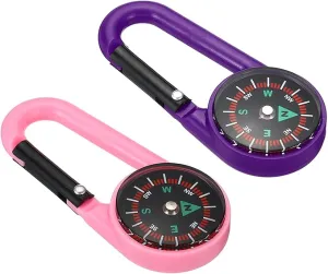 PATIKIL Compass, Buckle Compass Keychain Waterproof Survival Pocket Compass for Hiking