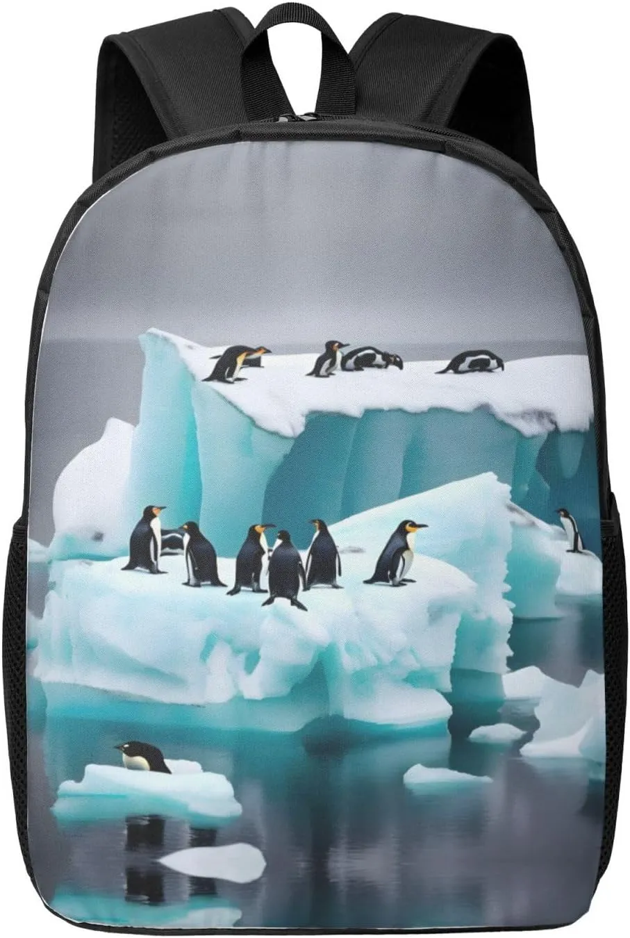 Penguins On The Iceberg Print Simple Backpack Lightweight Bag Travel Rucksack Casual Daypack Laptop Backpacks