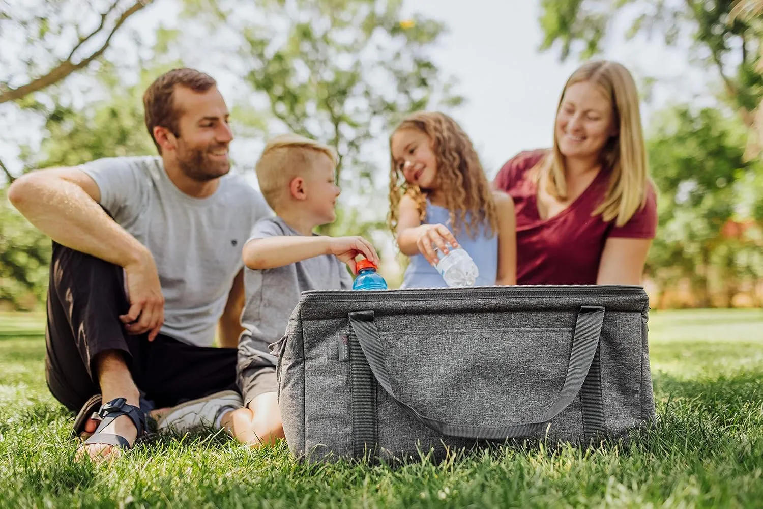 PICNIC TIME 64 Can Collapsible Cooler, Large Insulated Soft Cooler Bag, Portable Beach Cooler with Shoulder Strap