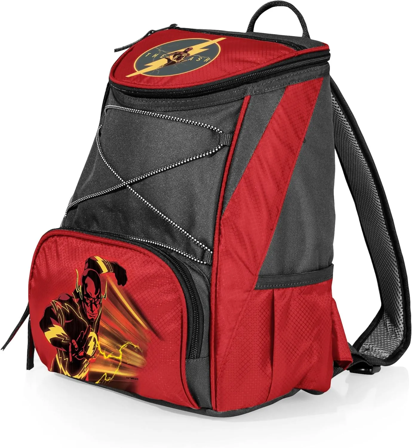 PICNIC TIME DC The Flash PTX Backpack Cooler, Soft Cooler Backpack, Insulated Lunch Bag, (Red with Gray Accents)