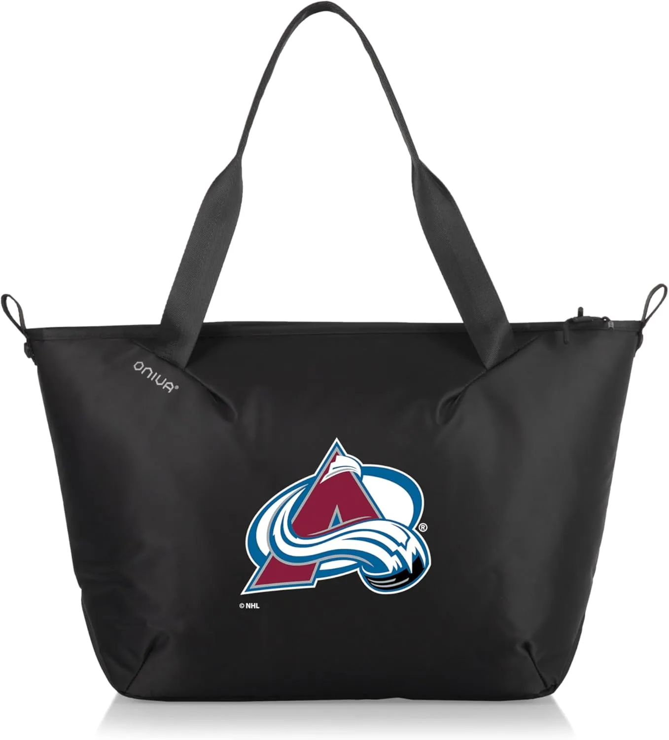 PICNIC TIME NHL Tarana Cooler Tote Bag made with Recycled Materials, Soft Cooler Tote Bag, Upcycled Picnic Cooler, (Carbon Black)