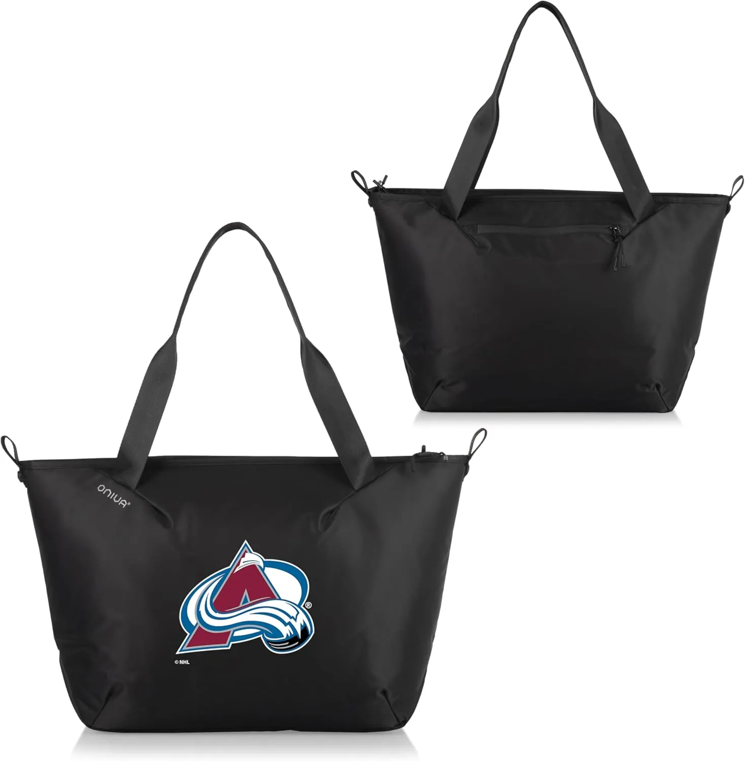 PICNIC TIME NHL Tarana Cooler Tote Bag made with Recycled Materials, Soft Cooler Tote Bag, Upcycled Picnic Cooler, (Carbon Black)