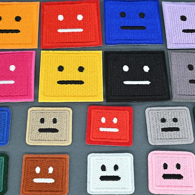 Poker Face Squares Patches