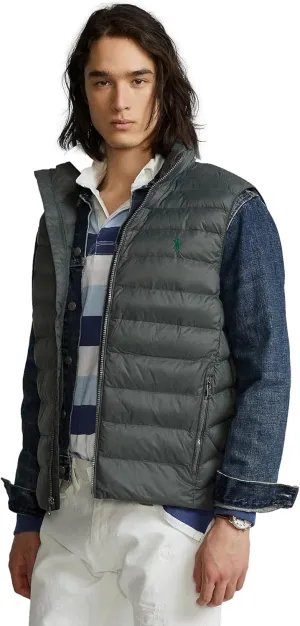 POLO RALPH LAUREN Mens Full Zip Puffer Vest (US, Alpha, XX-Large, Regular, Regular, Dark Grey)