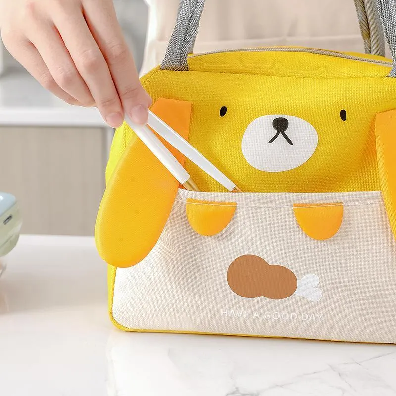 Portable Cute Lunch Bag 1PC 4Colours Thermal Insulated