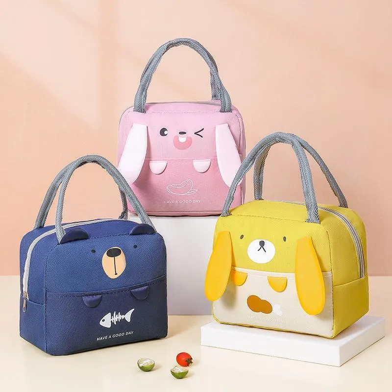 Portable Cute Lunch Bag 1PC 4Colours Thermal Insulated