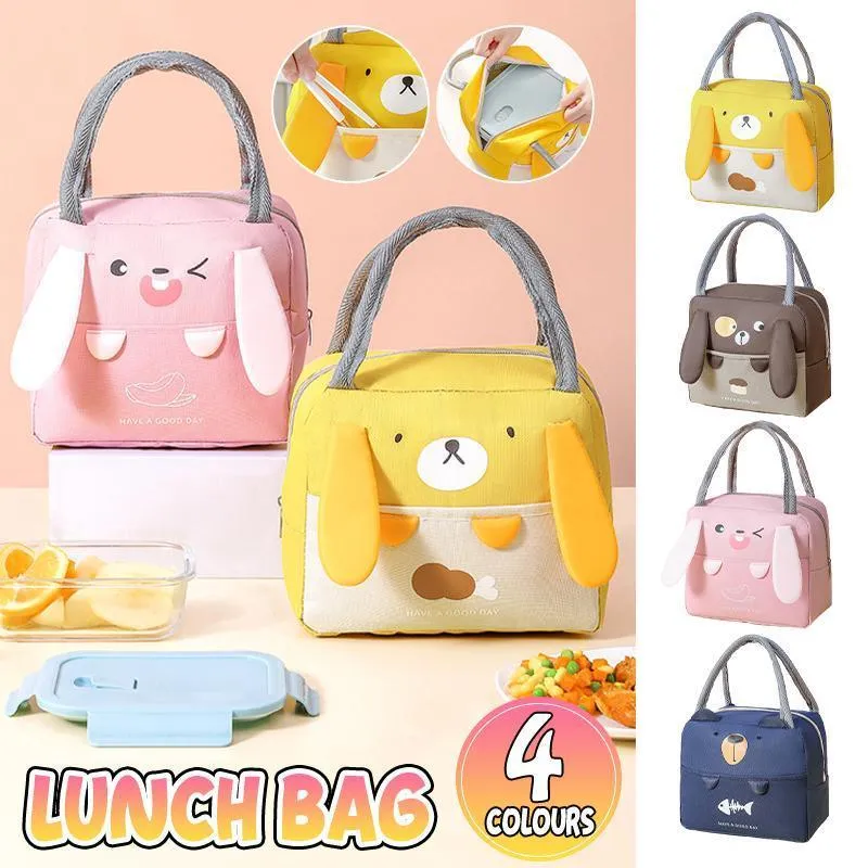 Portable Cute Lunch Bag 1PC 4Colours Thermal Insulated