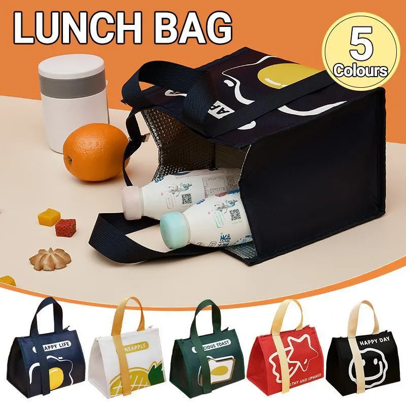 Portable Lunch Bag 1PC 5Colours Thermal Insulated