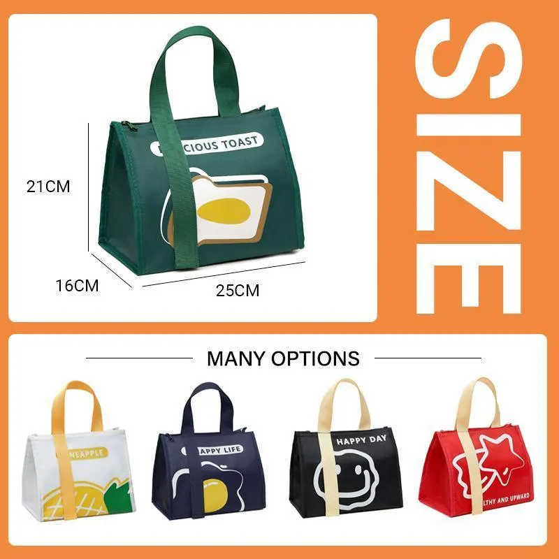 Portable Lunch Bag 1PC 5Colours Thermal Insulated