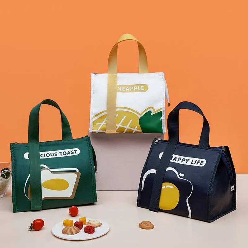 Portable Lunch Bag 1PC 5Colours Thermal Insulated