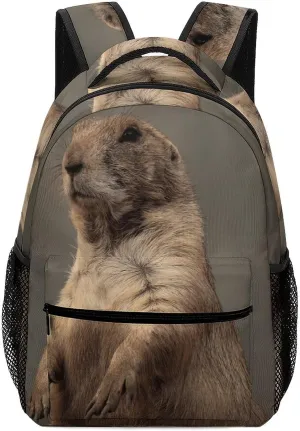 Prairie Dog Unisex Backpack Casual Daypacks Lightweight Shoulders Bag for Camping Hiking Travel Gear