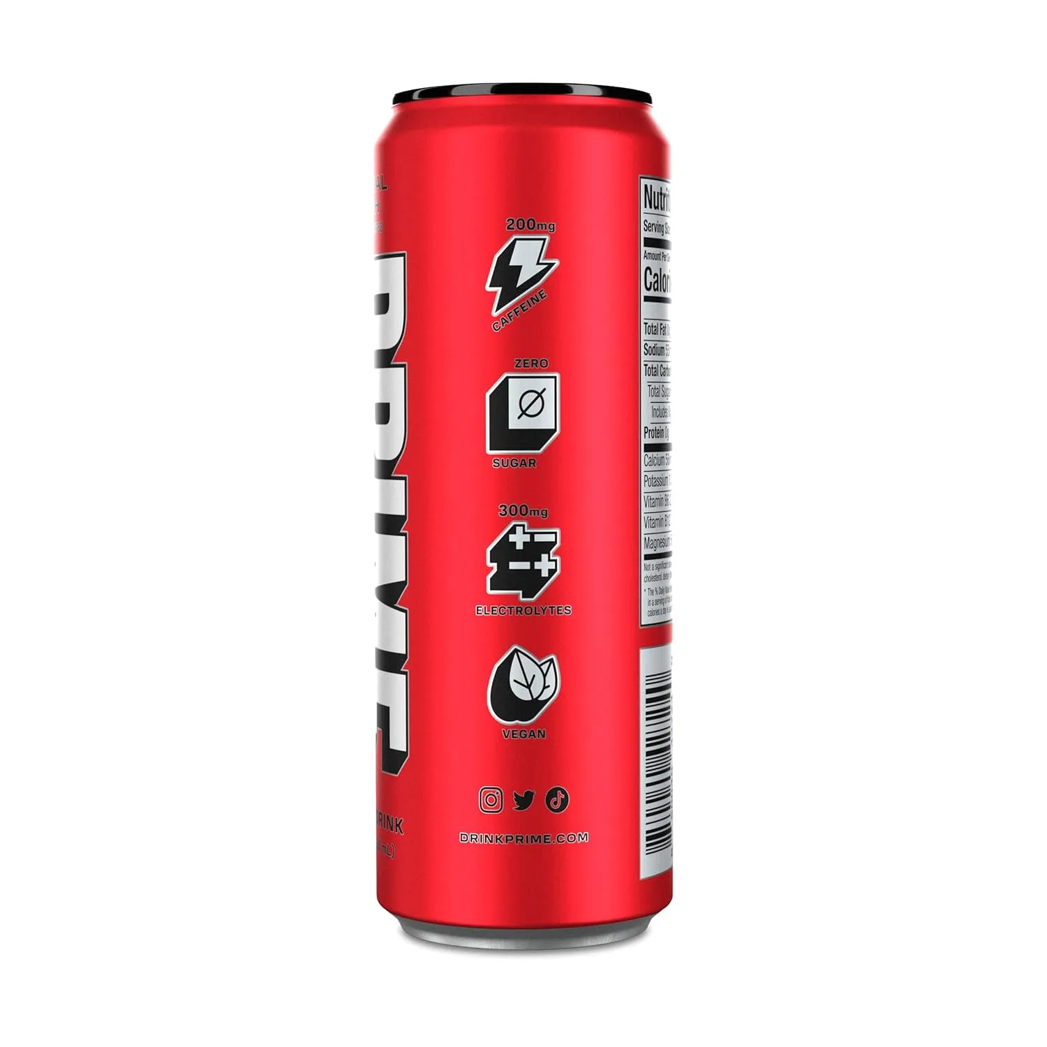 PRIME Energy TROPICAL PUNCH | Zero Sugar Energy Drink | Preworkout Energy | 200mg Caffeine with 355mg of Electrolytes and Coconut Water for Hydration| Vegan | Gluten Free |12 Fluid Ounce | 24 Pack