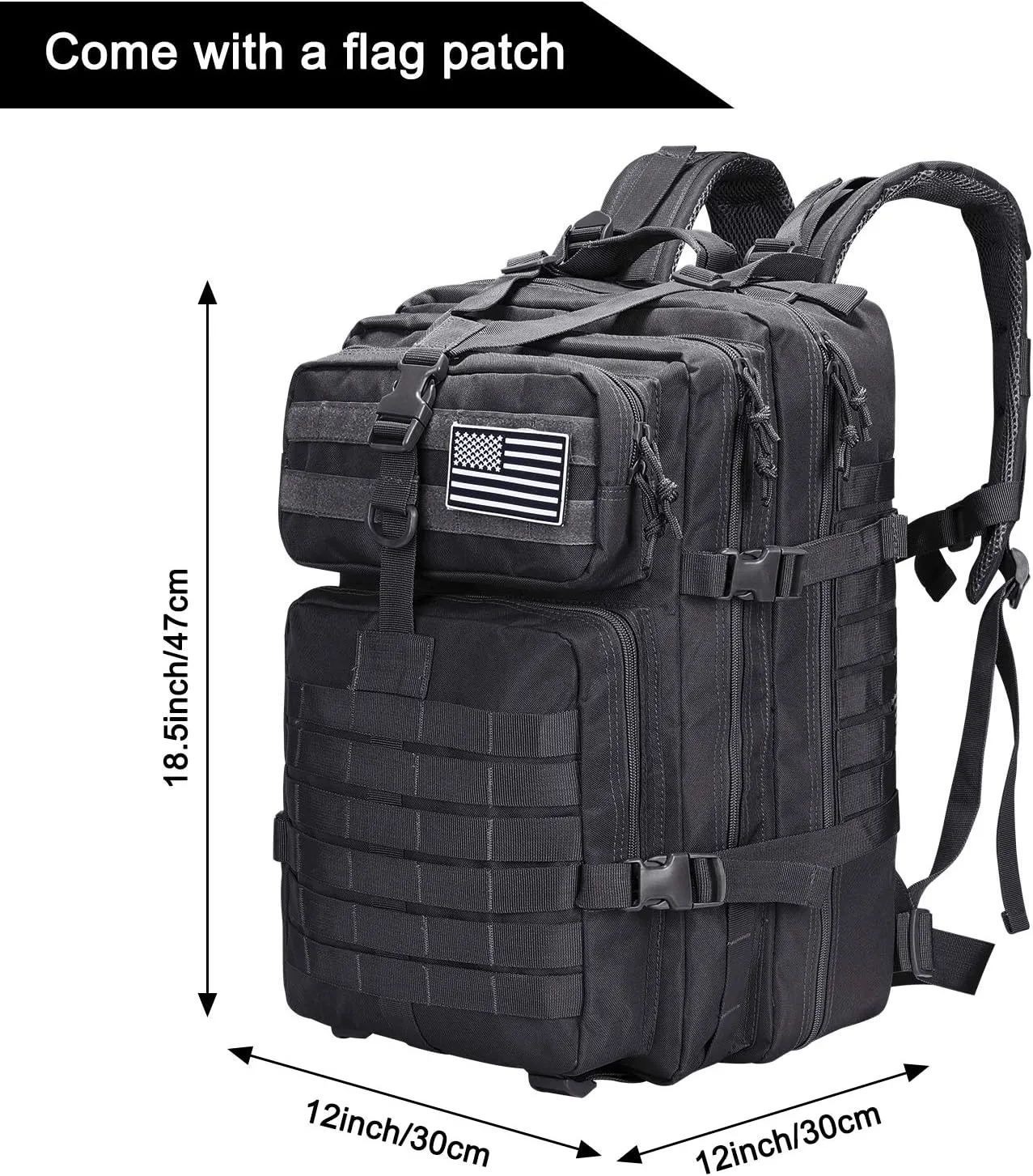 Prospo Military Tactical Backpack Large Fishing Tackle Backpack 3 Day Assault Survival Pack Molle Bag for Men