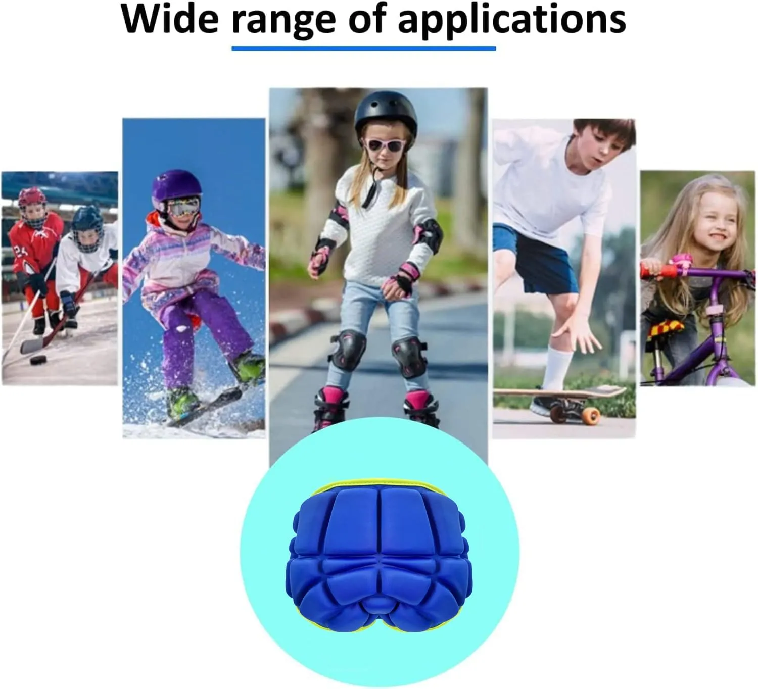Protective Butt Pad, Children Extreme Sports Hip Pad Butt Pads for Skating Roller Hockey Pants Kids Skate Pads Impact Shorts Snowboard Padded Shorts, Children Under 12 Years Old