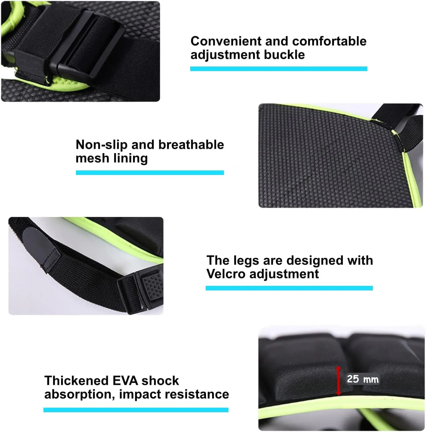 Protective Butt Pad, Children Extreme Sports Hip Pad Butt Pads for Skating Roller Hockey Pants Kids Skate Pads Impact Shorts Snowboard Padded Shorts, Children Under 12 Years Old