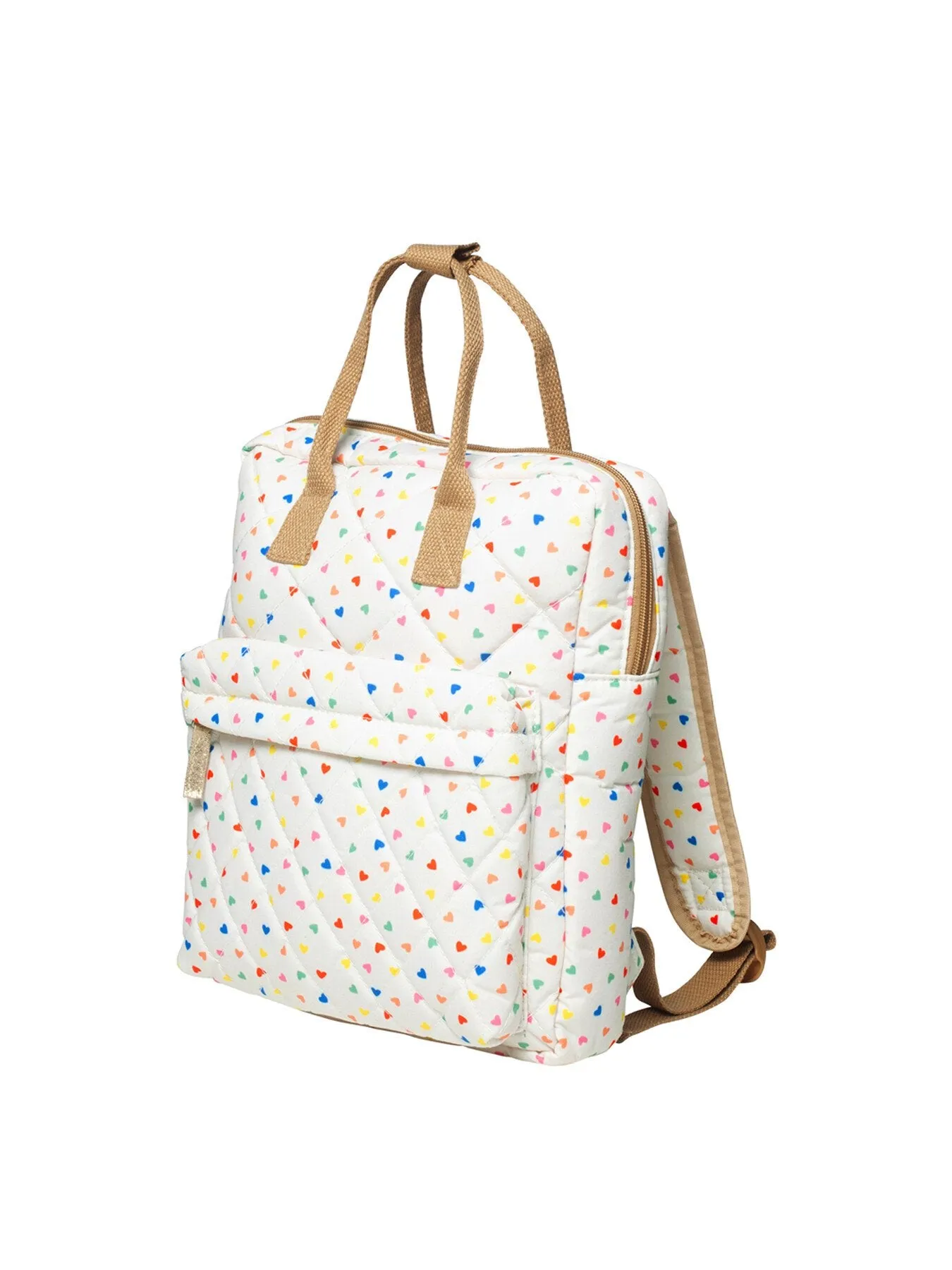 Rainbow Hearts Quilted Rucksack
