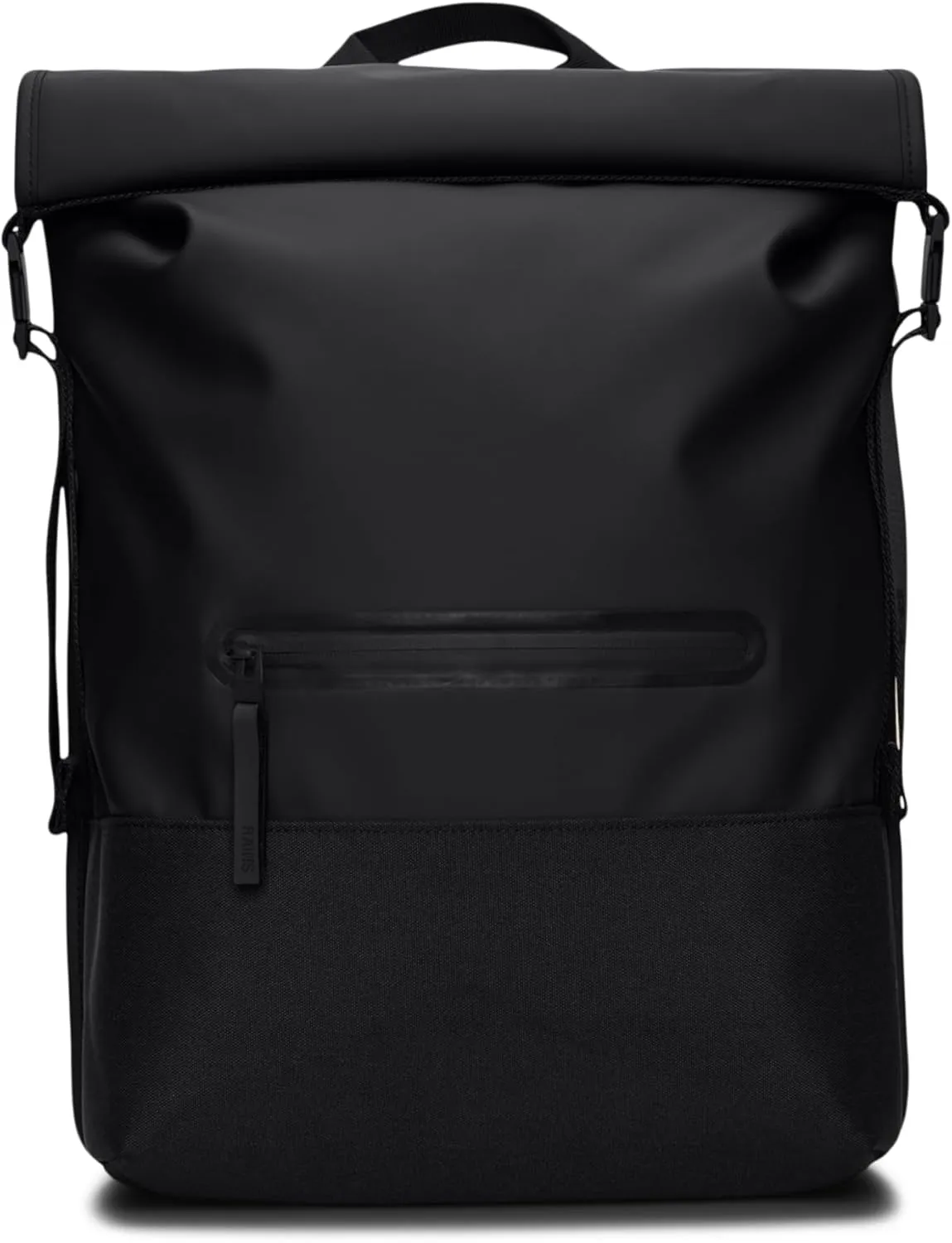 RAINS Trail Rolltop Waterproof Backpack for Men & Women(Black)