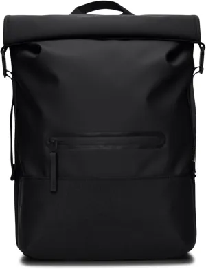RAINS Trail Rolltop Waterproof Backpack for Men & Women(Black)