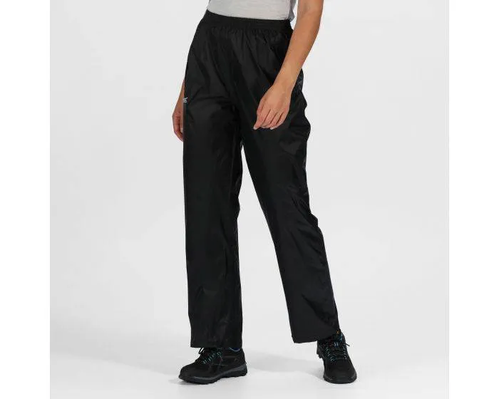 Regatta Ladies Pack It Waterproof Overtrousers RWW158 -BLACK