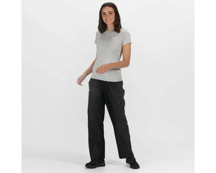 Regatta Ladies Pack It Waterproof Overtrousers RWW158 -BLACK