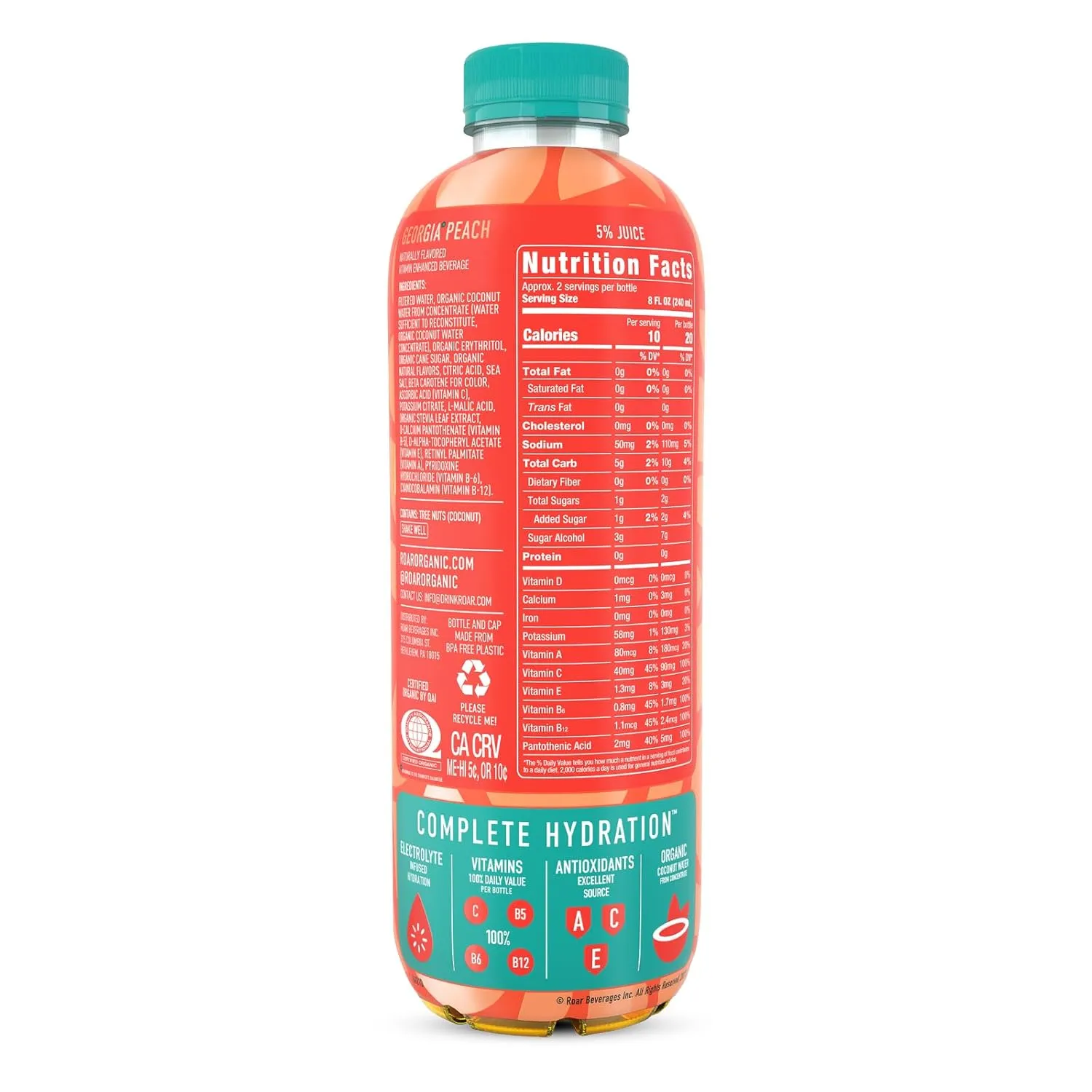 ROAR Complete Hydration Organic Variety Pack - Electrolyte Drinks Loaded with Vitamins C, B5, B12 - Hydrating Beverage Non-GMO, Gluten-Free - 12 pc